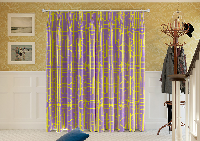 Bamboo Candy, Yellow Lilac - Made To Measure Curtains - Image 7